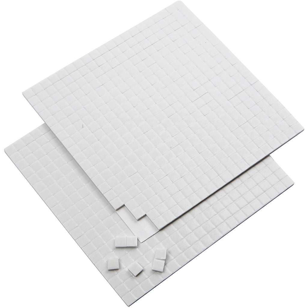 Creative Company 3D Foam pads bianco 5x5x2mm, 2 fogli