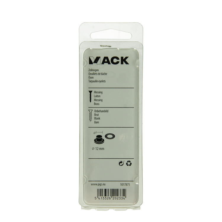 Mack 1017875 - anillas de vela latón 8 piezas 12mm | 10 piezas