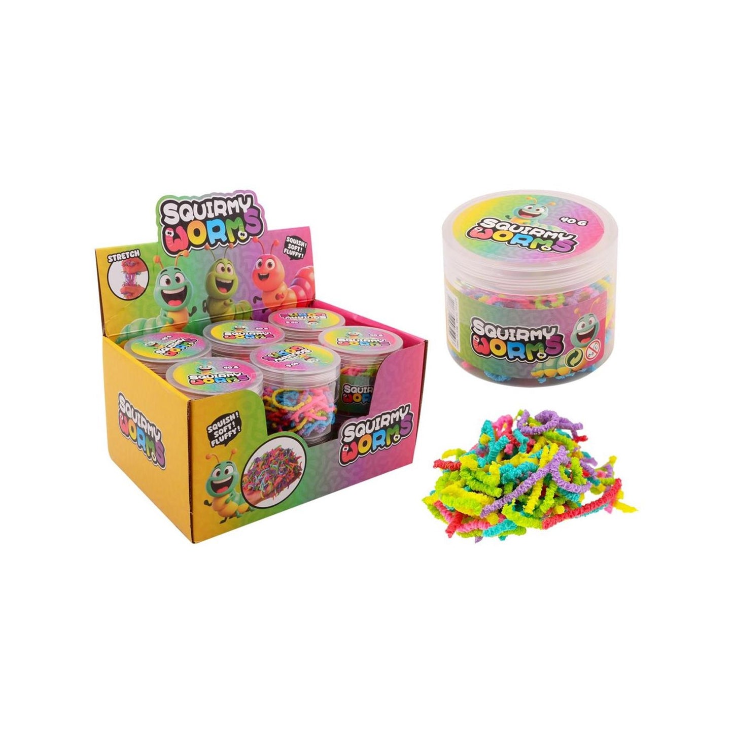 Vermi arcobaleno Johntoy in vaso da 40 grammi