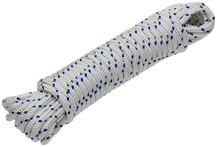 Mack 1006921 - Hilo pp trenzado blanco azul 6mm 10m | 5 piezas