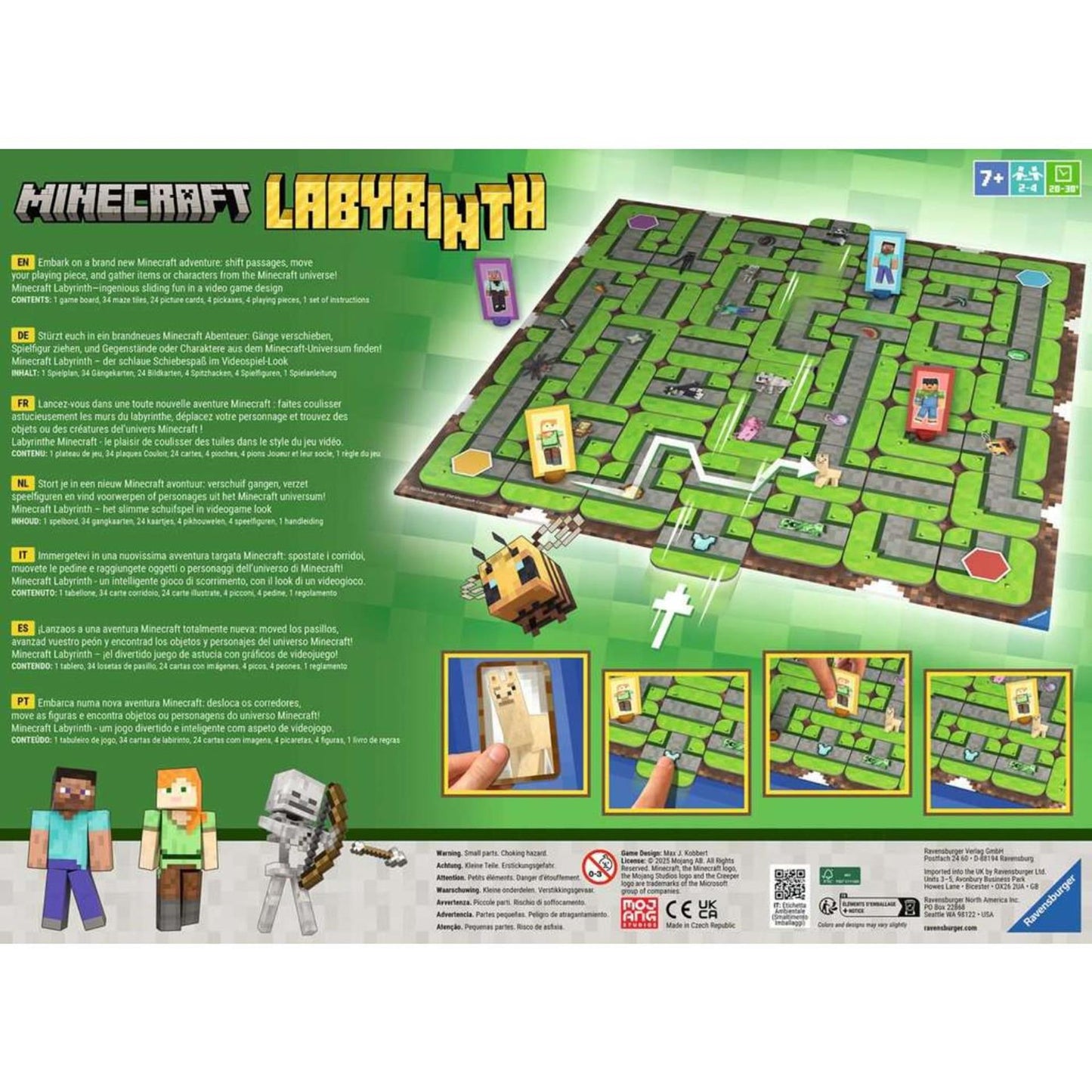 Game da tavolo labirinto di Ravensburger Minecraft