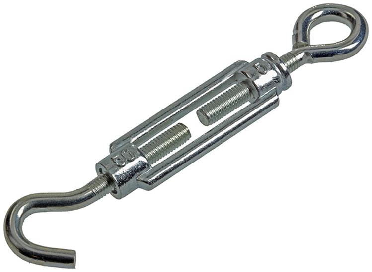 Mack 1008448 - 2 tensores ojo + gancho m5 x 50mm galvanizado | 10 piezas