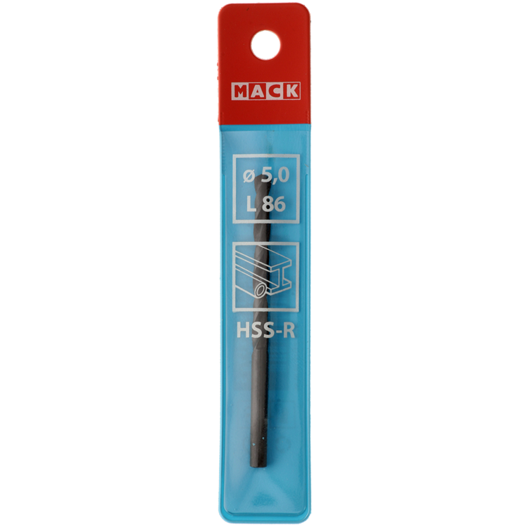 Mack 1018183 - broca universal hss r ø 5,0 x 86 mm | 5 piezas