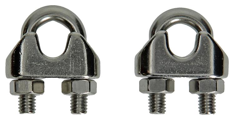 Mack 1008450 - 2 abrazaderas de alambre de acero 6-8mm acero inoxidable | 10 piezas