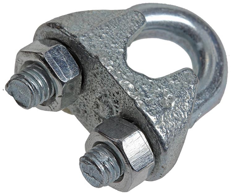 Mack 1008454 - 4 abrazaderas de alambre de acero 6mm galvanizado | 10 piezas