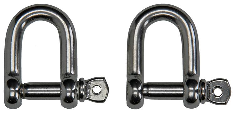 Mack 1008461 - 2 mordazas rectas 8mm acero inoxidable | 10 piezas