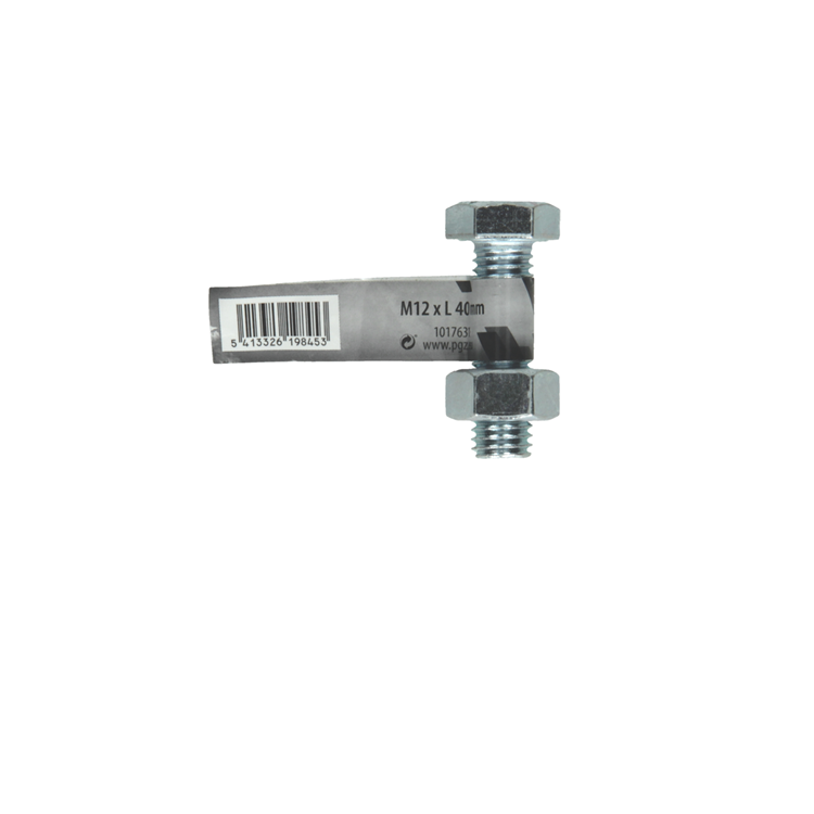 Mack 1017631 - perno mecanico + tuerca acero galvanizado 1 ud m12 x 40 mm | 10 piezas
