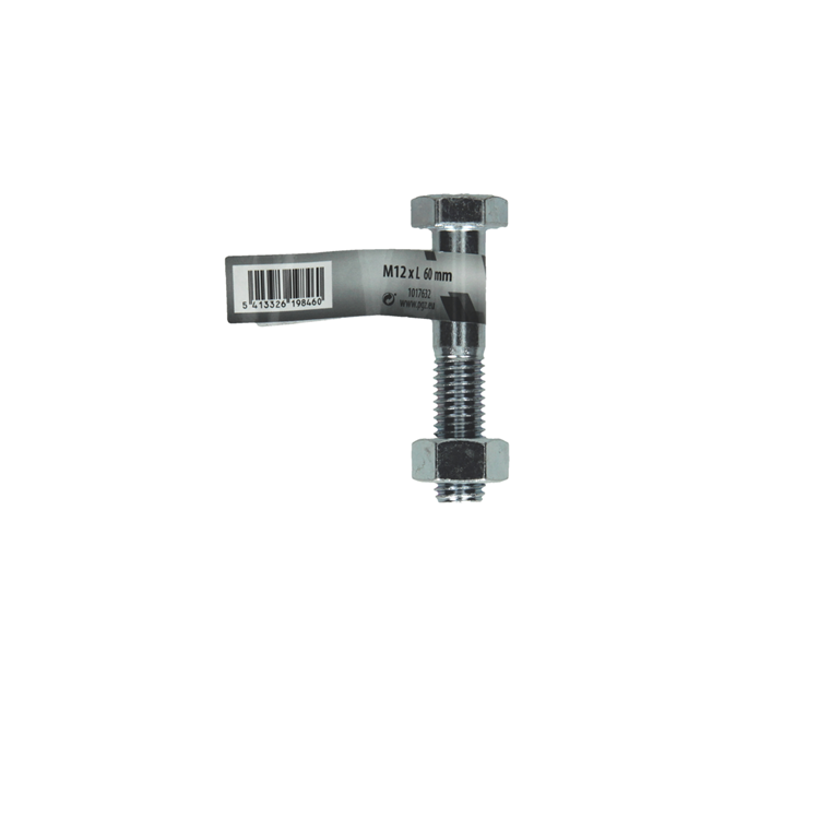 Mack 1017632 - perno mecanico + tuerca acero galvanizado 1 ud m12 x 60 mm | 10 piezas