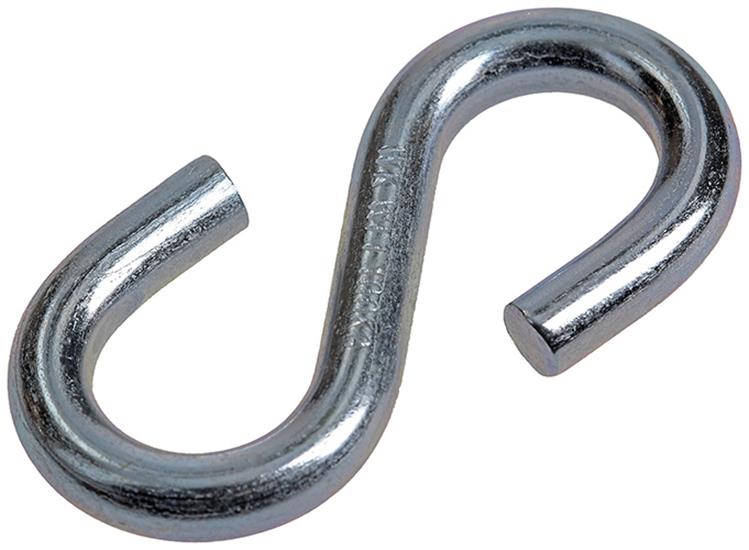 Mack 1008490 - 2 ganchos en S abiertos 6,0 x 54 galvanizados | 10 piezas