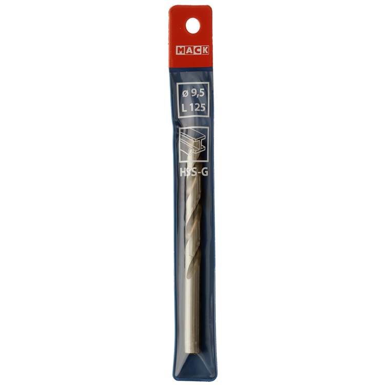 Mack 1018415 - taladro para metal hss g din 338 ø 9,5 x 125 mm | 5 piezas