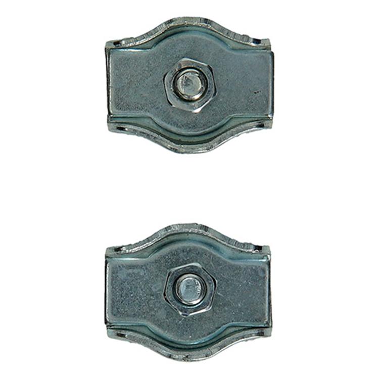 Mack 1008518 - 2 abrazaderas de alambre de acero 5mm galvanizado simplex | 10 piezas