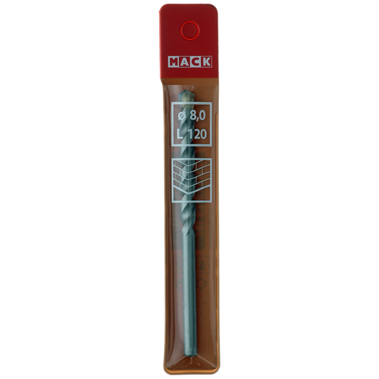 Mack 1018440 - Broca para mampostería ø 8,0 x 120 mm | 5 piezas