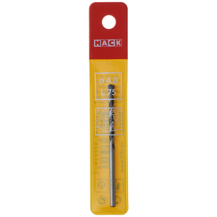 Mack 1018443 - punta per calcestruzzo DIN 8039 ø 4,0 x 75 mm | 5 pezzi