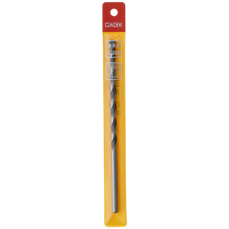 Mack 1018463 - Broca para hormigón DIN 8039 ø 8,0 x 200 mm | 5 piezas