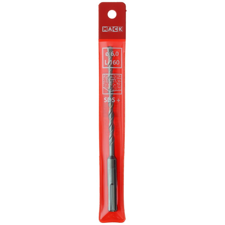 Mack 1018478 - trapano a percussione sd+ ø 6,0 x 160 mm | 5 pezzi