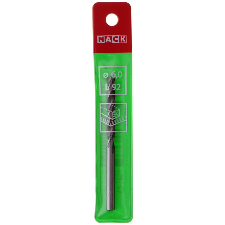 Mack 1018506 - taladro para madera + punto de centrado ø 6,0 x 92 mm | 5 piezas