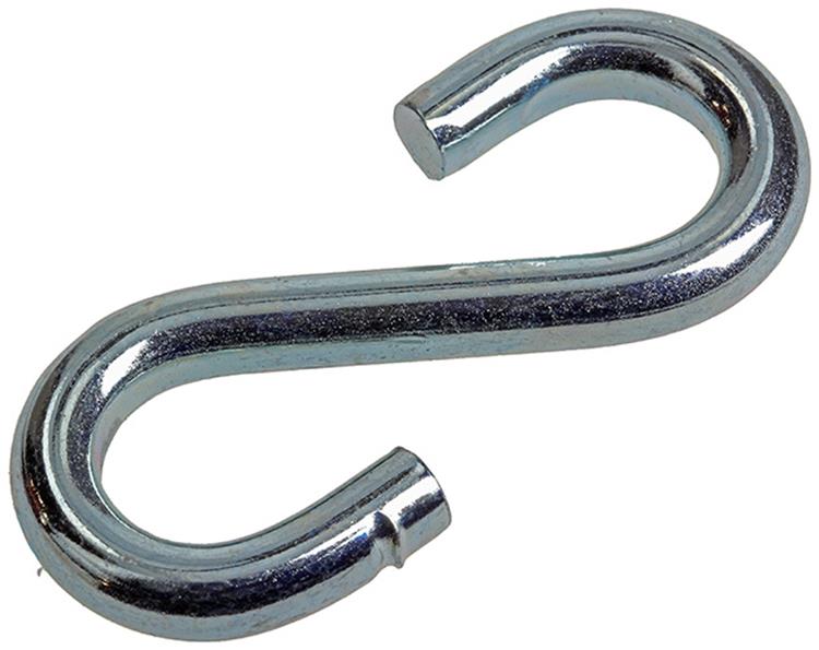 Mack 1008522 - 2 ganchos en S abiertos 8,0 x 75 mm galvanizados | 10 piezas