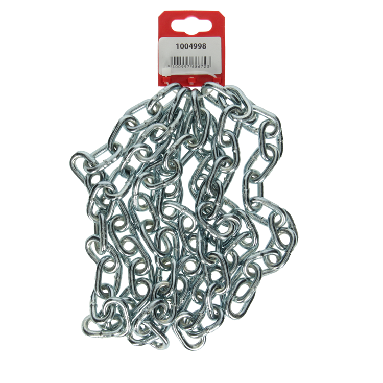 Mack 1004998 - eslabón de cadena corto din5685-2ø 6mm l 24mm 2m ancho 160 kg | 5 piezas