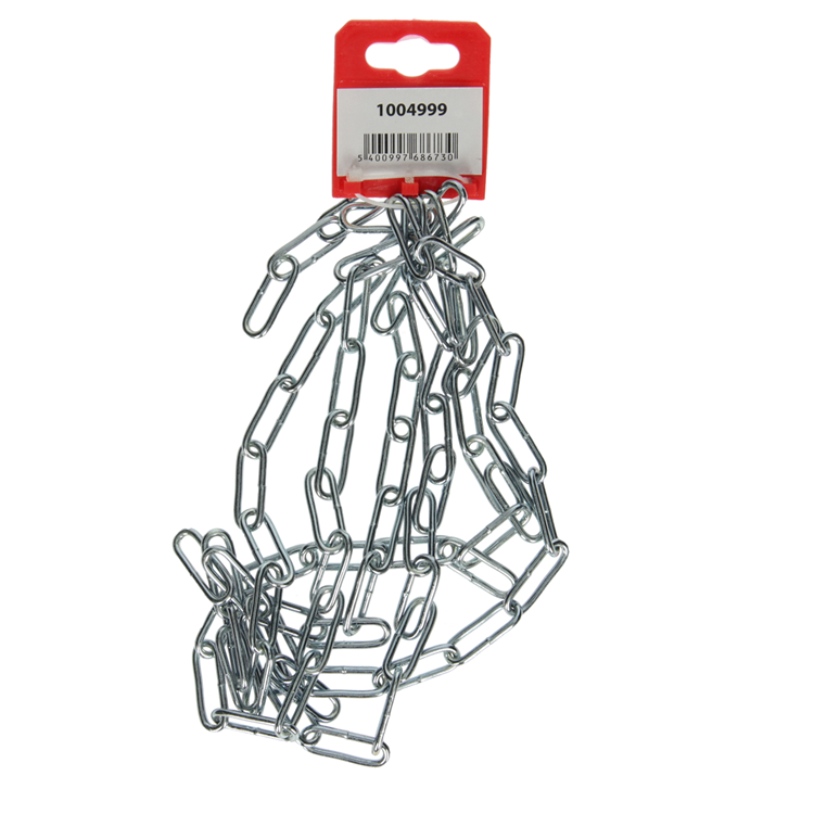 Mack 1004999 - eslabón de cadena largo din5685-1ø 3mm l 26mm 2m ancho 40 kg | 5 piezas