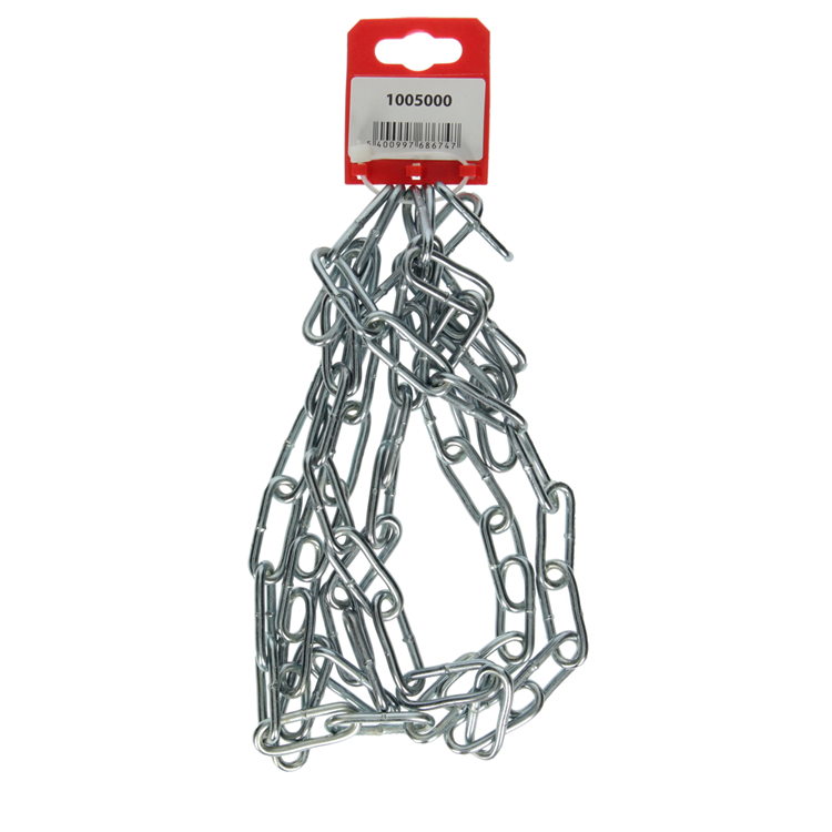 Mack 1005000 - eslabón de cadena largo din5685-1ø 4mm l 32mm 2m ancho 80 kg | 5 piezas