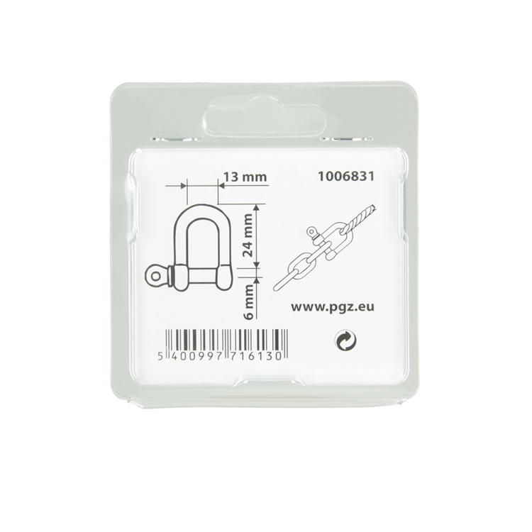 Mack 1006831 - 2 gargantas galvanizadas rectas bl 1 4 pulgadas -6mm | 5 piezas