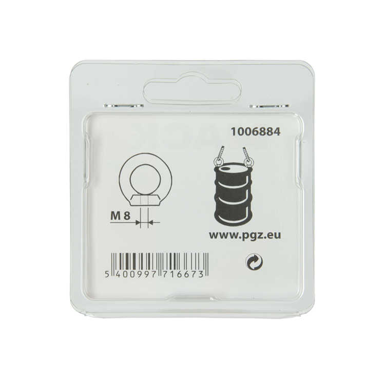 Mack 1006884 - 1 anilla galvanizada din 582 m8 bl | 5 piezas