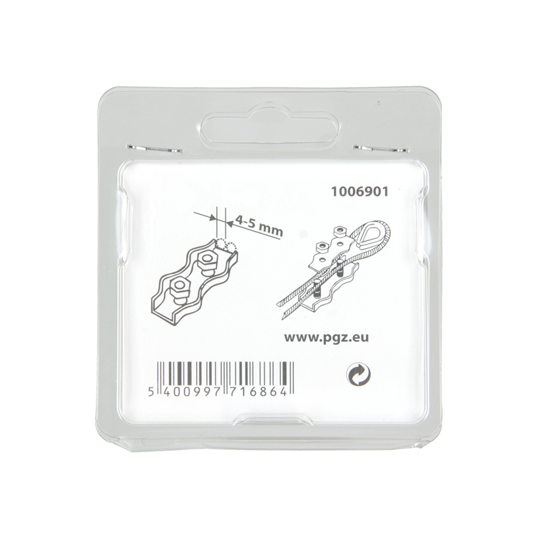 Mack 1006901 - 2 abrazaderas de alambre de acero dúplex galvanizado 4-5mm bl | 5 piezas
