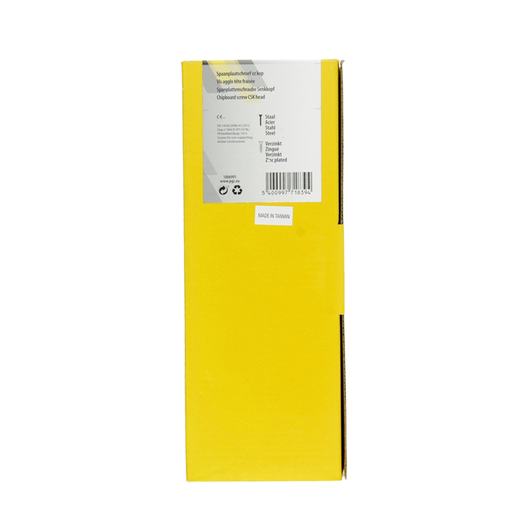 Mack 1006991 - tornillo para aglomerado con cabeza amarillo galvanizado 50uds 6 x 200mm | 1 pieza