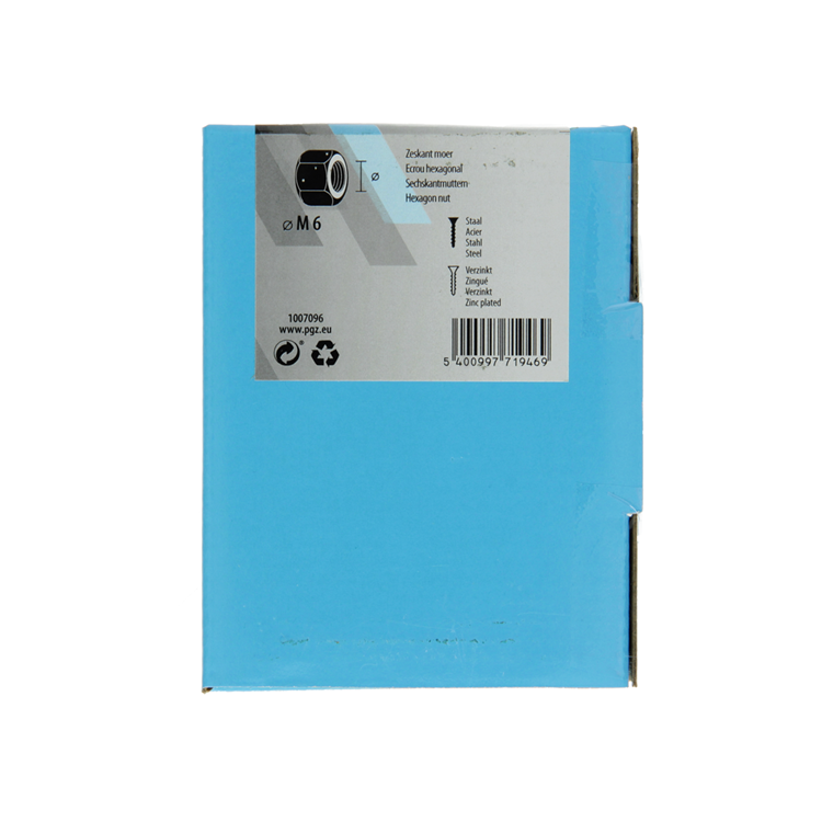 Mack 1007096 - tuercas hexagonales 200 uds m6 | 5 piezas