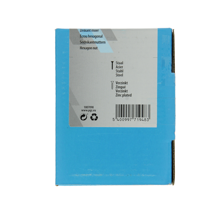 Mack 1007098 - tuercas hexagonales 100 uds m10 | 5 piezas