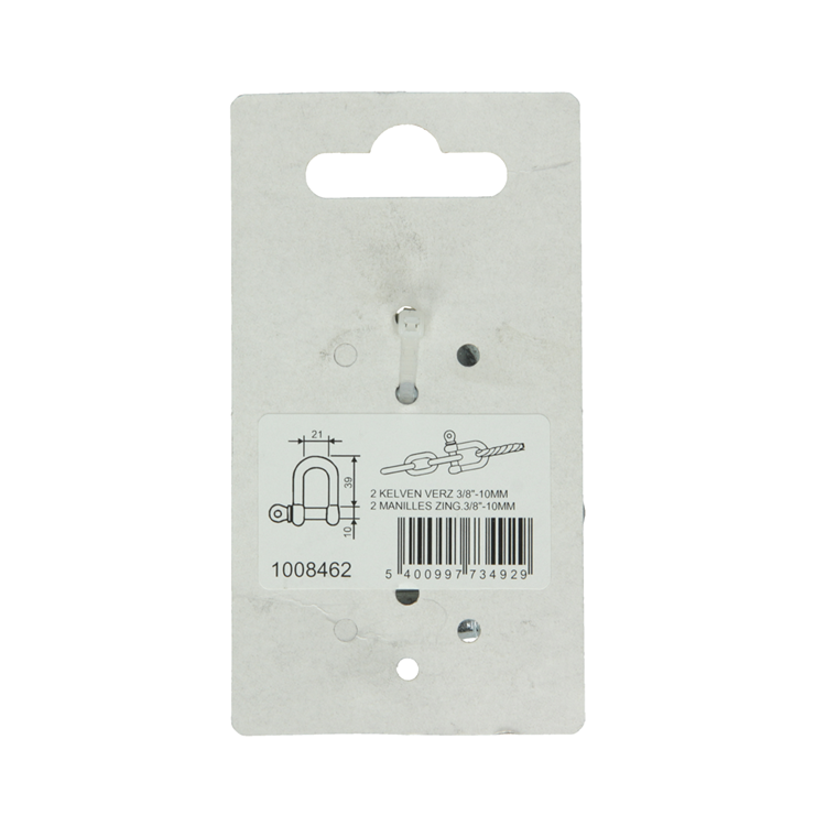 Mack 1008462 - 2 mordazas rectas 10mm galvanizadas | 10 piezas