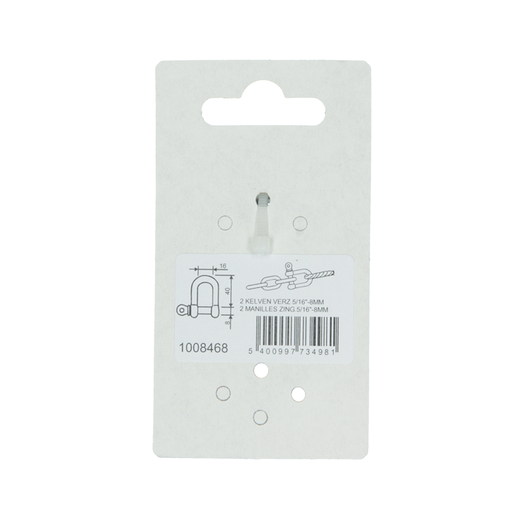 Mack 1008468 - 2 griffe dritte 8mm zincate | 10 pezzi