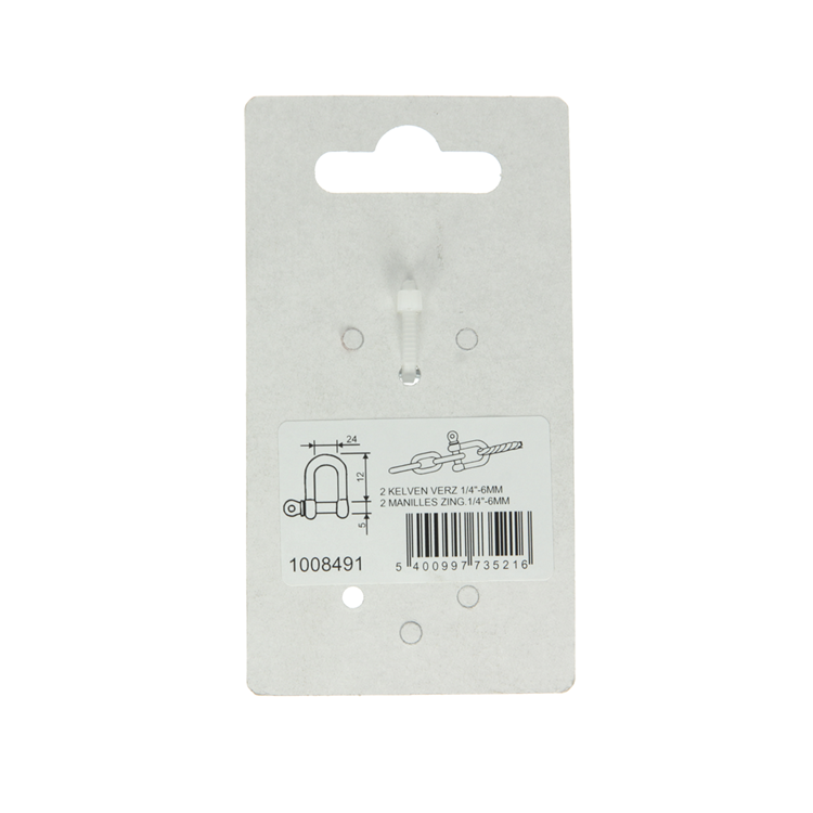 Mack 1008491 - 2 mordazas rectas 6mm galvanizadas | 10 piezas