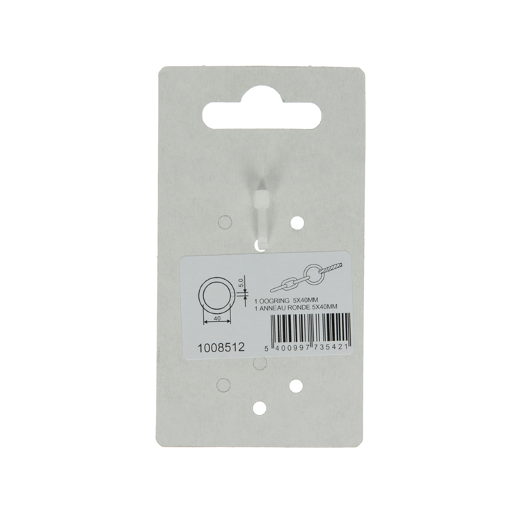 Mack 1008512 - 1 argolla soldada cerrada 5 x 40 mm galvanizada | 10 piezas