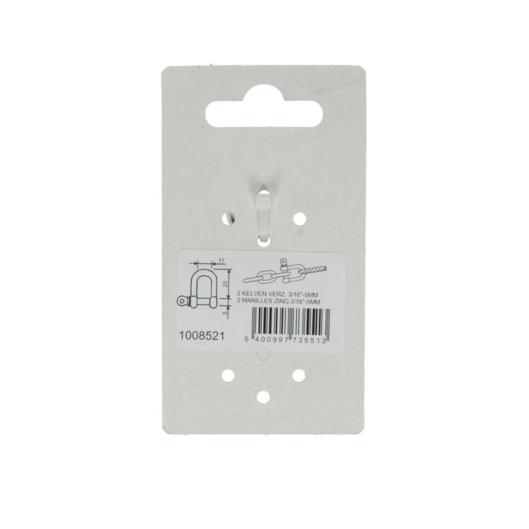 Mack 1008521 - 2 griffe dritte 5mm zincate | 10 pezzi