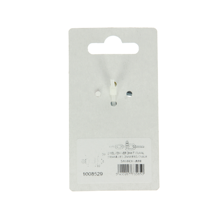Mack 1008529 - 2 mordazas ovaladas 8mm galvanizadas | 10 piezas