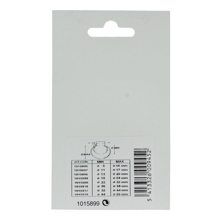 Mack 1015899 - abrazadera de manguera galvanizada 15-24mm 2uds | 10 piezas