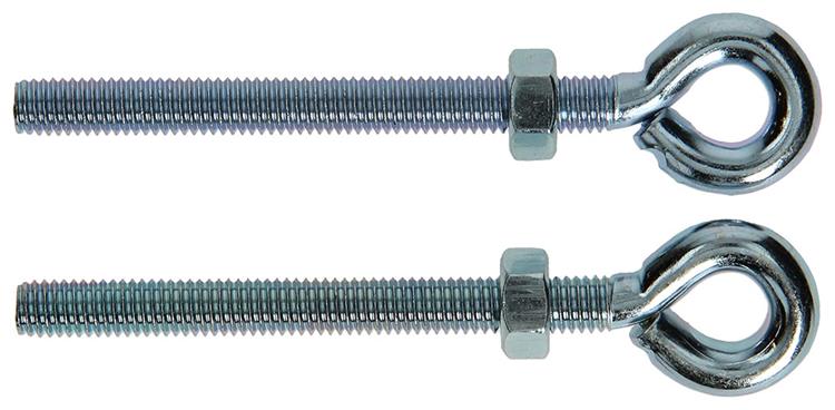 Mack 1008551 - 2 cáncamos + tuerca m8 x 80mm galvanizados | 10 piezas