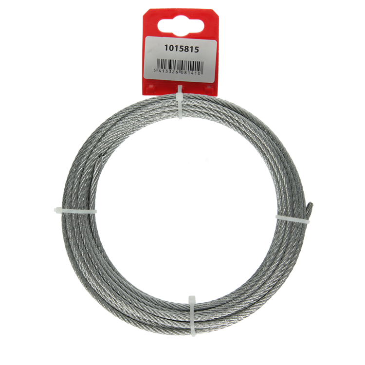 Mack 1015815 - cable de acero galvanizado 6x7 10m 4mm wll 170 kg din en 12385-4 | 5 piezas