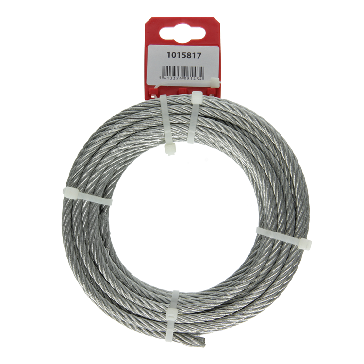 Mack 1015817 - cable de acero galvanizado 6x19 10m 6mm wll 350 kg din en 12385-4 | 5 piezas