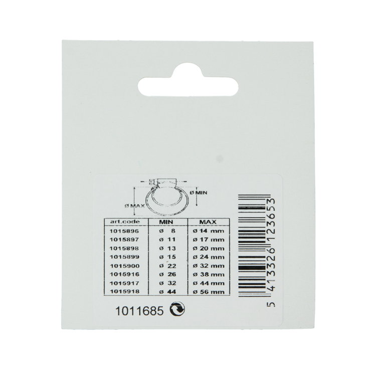 Mack 1011685 - 2 mini anillos tensores galvanizados 14x16mm | 10 piezas