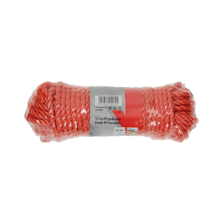 Mack 1013964 - Hilo naranja retorcido pp 6mm 15m | 5 piezas