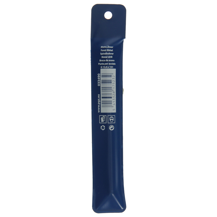 Mack 1018196 - taladro para metal hss g din 338 ø 13,0 x 151 mm | 5 piezas