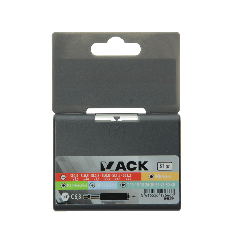 Mack 1018319 - juego de puntas de destornillador 31 piezas | 5 piezas