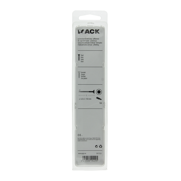Mack 1017323 - españaplschr.vzkop-selfb. chapado en amarillo 4 piezas 6,0 x 150 mm | 5 piezas