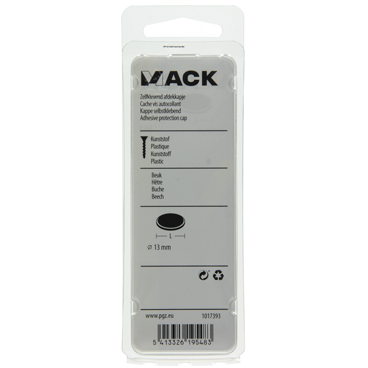 Mack 1017393 - tapa autoadhesiva haya artificial 96ud 13 mm | 10 piezas
