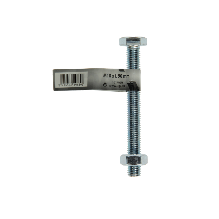 Mack 1017626 - grifo perno + tuerca acero galvanizado 1 ud m10 x 90 mm | 10 piezas