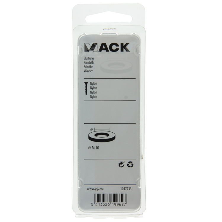 Mack 1017733 - arandela nailon 5 piezas m10 | 10 piezas