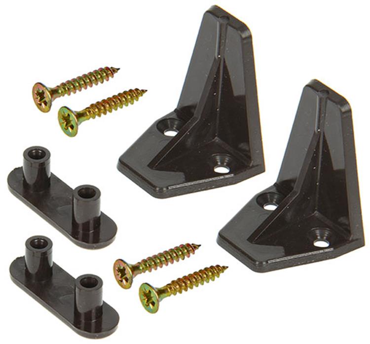 Mack 1010115 - 2 ganchos parachoques trapecio para persiana enrollable marrón 42mm | 10 piezas