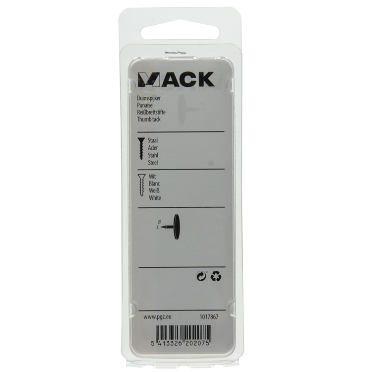 Mack 1017867 - miniatura acero blanco 60 piezas | 10 piezas